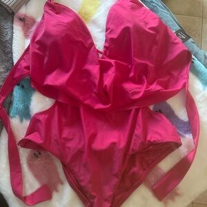 Bar III Hot Pink Women's One Piece Swimsuit